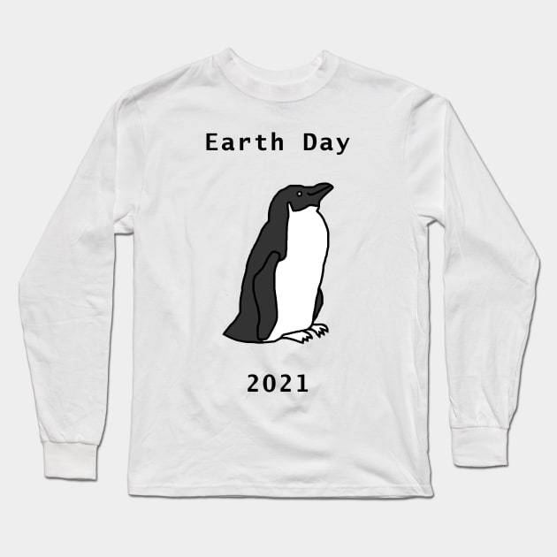 Penguins for Earth Day 2021 Long Sleeve T-Shirt by ellenhenryart